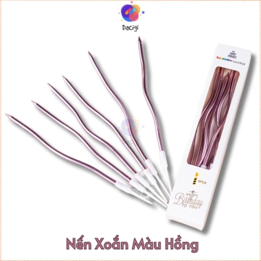 Nến sinh nhật xoắn 6 cây - Trang trí bánh kem, nến sáp chất lượng, giá chỉ 8.000đ 3