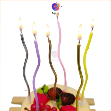 Nến sinh nhật xoắn 6 cây - Trang trí bánh kem, nến sáp chất lượng, giá chỉ 8.000đ 7