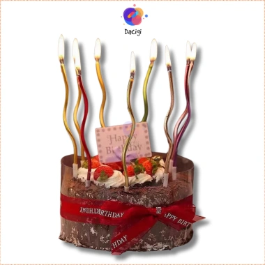 Nến sinh nhật xoắn 6 cây - Trang trí bánh kem, nến sáp chất lượng, giá chỉ 8.000đ 8