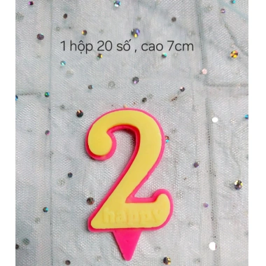 Nến số đèn cầy trang trí bánh - Hộp 20 chiếc, giá siêu ưu đãi 18.000₫