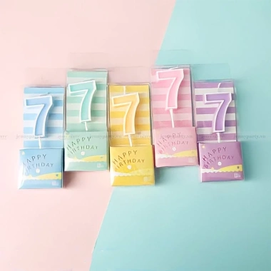Nến số sinh nhật Pastel xinh xắn - Nến cắm bánh trang trí dễ thương, giảm còn 9.500₫ 10