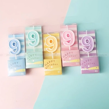 Nến số sinh nhật Pastel xinh xắn - Nến cắm bánh trang trí dễ thương, giảm còn 9.500₫ 11