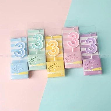 Nến số sinh nhật Pastel xinh xắn - Nến cắm bánh trang trí dễ thương, giảm còn 9.500₫ 15