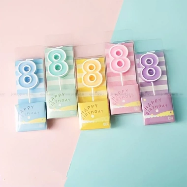 Nến số sinh nhật Pastel xinh xắn - Nến cắm bánh trang trí dễ thương, giảm còn 9.500₫ 18