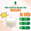 Nến tealight cháy lâu 8‑12h, 10 viên trắng vàng, đốt thơm xông tinh dầu & thảo mộc - Giá 110k 8