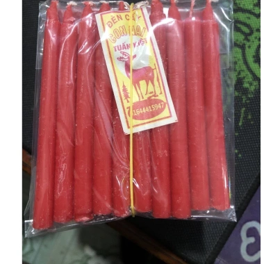 Nến Thắp Hương Đỏ 9cm, Bộ 100 Cây, Giá Ưu Đãi 49.000₫, Thơm Lâu và Trang Trí Đẹp