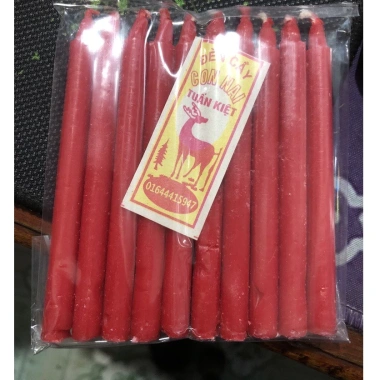 Nến Thắp Hương Đỏ 9cm, Bộ 100 Cây, Giá Ưu Đãi 49.000₫, Thơm Lâu và Trang Trí Đẹp