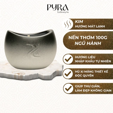 Nến Thơm 100g BST Ngũ Hành - Sáp Thiên Nhiên An Toàn, Thiết Kế Phong Thuỷ Độc Đáo, Quà Tặng và Trang Trí - Pyra Lifestyle
