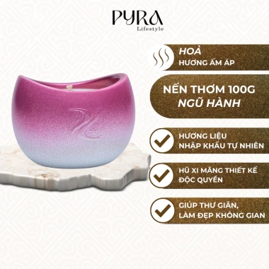 Nến Thơm 100g BST Ngũ Hành - Sáp Thiên Nhiên An Toàn, Thiết Kế Phong Thuỷ Độc Đáo, Quà Tặng và Trang Trí - Pyra Lifestyle