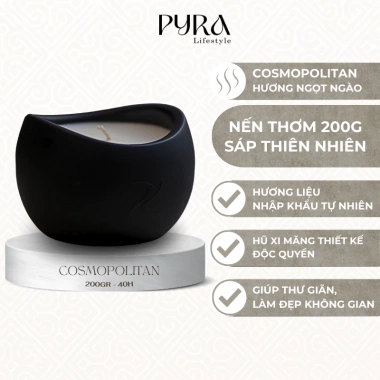 Nến Thơm 200g INNER - Sáp Thiên Nhiên An Toàn, Hũ Xi Măng Độc Đáo, Trang Trí và Tạo Hương Không Gian - Giá 450k