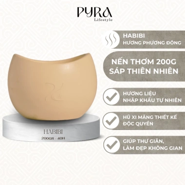 Nến Thơm 200g INNER - Sáp Thiên Nhiên An Toàn, Hũ Xi Măng Độc Đáo, Trang Trí và Tạo Hương Không Gian - Giá 450k