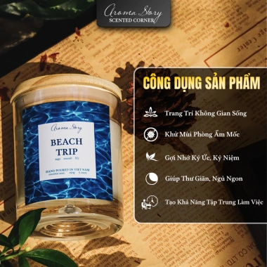 Nến Thơm Cao Cấp Aroma Story - Tự Nhiên, Thư Giãn, Dễ Ngủ, Nhiều Hương, Giảm 20%