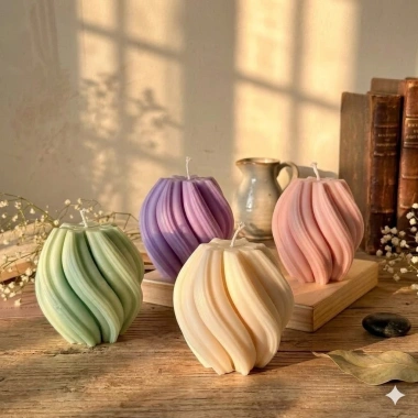 Nến Thơm Hình Xoắn Nhỏ Nhiều Màu - Trang Trí Nhà Cửa, Lễ Tết, Quà Biếu Tặng 35K 4 Nến Thơm Hình Xoắn Nhỏ Nhiều Màu - Trang Trí Nhà Cửa, Lễ Tết, Quà Biếu Tặng 35K 4