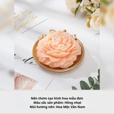 Nến Thơm Hoa Mẫu Đơn - Quà Tặng Độc Đáo Cho Bạn Bè & Đồng Nghiệp, Giảm Giá 49k