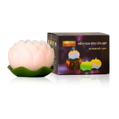 Nến thơm hoa sen lớn đổi màu LED 3 màu Miss Candle FTRAMART EDC436 – Giá ưu đãi 219k