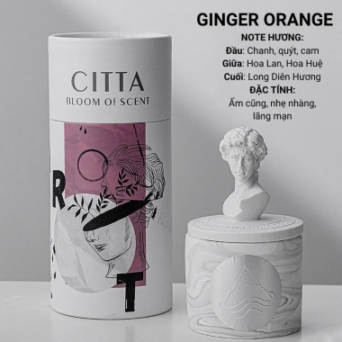 Nến Thơm Hũ Thạch Cao Tượng David CITTA - Phong Cách Nghệ Thuật Vintage, Hương Thơm Lâu Dài, Giá Ưu Đãi 225k 10
