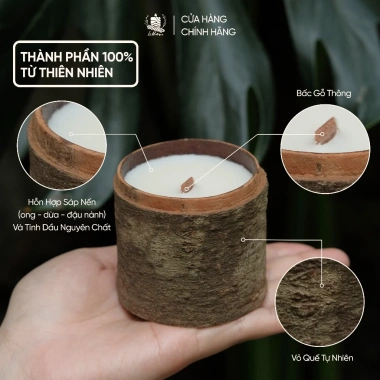 Nến Thơm Hỷ Le Rustique - Ngủ Ngon, Thư Giãn, Không Khói, Tinh Dầu Tự Nhiên, Cao Cấp - 308.000 VND