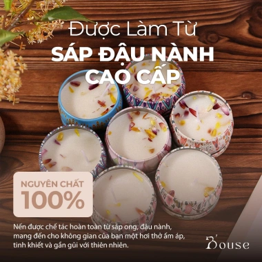 Nến thơm phòng cao cấp BOUSE CONCEPT 15 - Thơm phòng, khử mùi, không khói, quà tặng, giảm giá 24.300đ