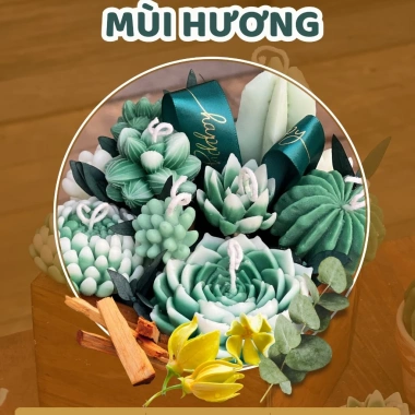 Nến Thơm Sen Đá Binihandcrafted - Quà Tặng Sinh Nhật, Đối Tác, Tân Gia, Tinh Dầu Thiên Nhiên, Giá Ưu Đãi 427.500VND