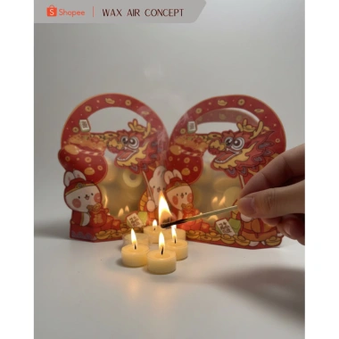 Nến thơm Tealight Sả Chanh WAX AIR CONCEPT 12 viên - Khử mùi, đuổi muỗi, trang trí Tết Rồng Thỏ siêu xinh 5 Nến thơm Tealight Sả Chanh WAX AIR CONCEPT 12 viên - Khử mùi, đuổi muỗi, trang trí Tết Rồng Thỏ siêu xinh 5