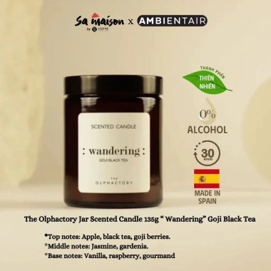 Nến thơm The Olphactory Black 135‑360g, xuất Tây Ban Nha, Sa Maison – 343.000₫