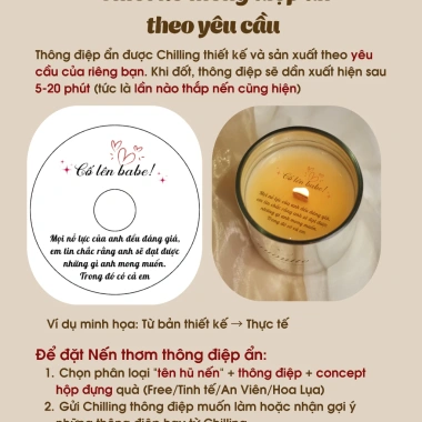 Nến Thơm Thông Điệp Ẩn Tùy Chỉnh - Quà Tặng Độc Đáo, Nến Có Chữ - The Chilling Home, Giá 218.999₫ 2
