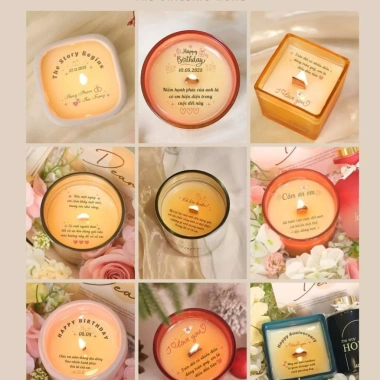 Nến Thơm Thông Điệp Ẩn Tùy Chỉnh - Quà Tặng Độc Đáo, Nến Có Chữ - The Chilling Home, Giá 218.999₫ 3