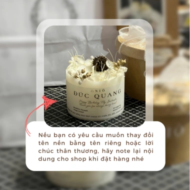 Nến thơm thủ công ZODIAC trụ thấp đế gỗ, hoa khô, tinh dầu thiên nhiên - chỉ 203.840₫