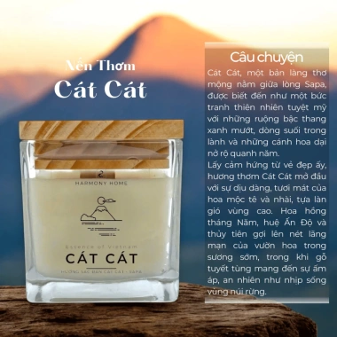 Nến Thơm Thư Giãn Ngủ Ngon Harmony Home Essence Vietnam 100g - Mùi Chữa Lành, Giá 220.000