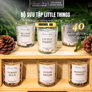 Nến Thơm Thủy Tinh Aroma Story - Tự Nhiên, Dễ Ngủ, Thư Giãn, Nhiều Hương 50g/100g 65.000₫ 2