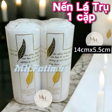 Nến trụ, Nến lá Đèn cầy cặp - Giá ưu đãi 65.000₫, ánh sáng ấm áp