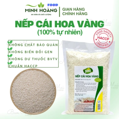 Nếp Cái Hoa Vàng PMT Chính Hãng - Giá 69.000, Giảm 16.490, Cty Phú Minh Tâm