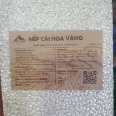Nếp Cái Hoa Vàng xát trắng - Giá 95.000₫, giảm 25% (từ 120.650₫), hạt ngọt thơm