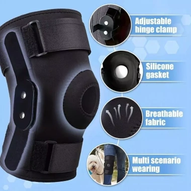 Nẹp Đầu Gối Điều Chỉnh 2 Bên + Miếng Đệm Gel Bánh Chè – Hỗ Trợ Khớp Nam Nữ