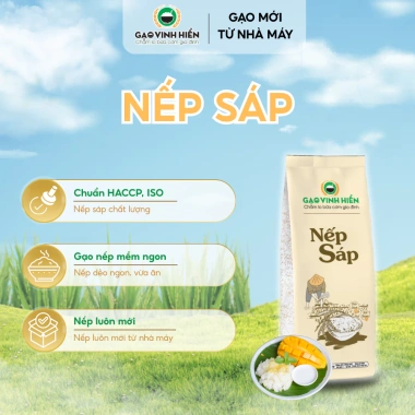 Nếp Sáp Vinh Hiển 1kg - Nếp thơm dẻo dai, mềm ngon, giá chỉ 38.000đ