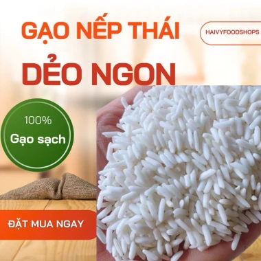 Nếp Thái Dẻo Ngon 1kg - Giá ưu đãi 34.000 VND, hạt thơm ngon, dễ nấu, giảm ngay