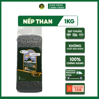 Nếp Than 1kg Túi Hút Chân Không – Ngon cho Xôi, Chè, Bánh Thơm, Giá 39.000 VNĐ
