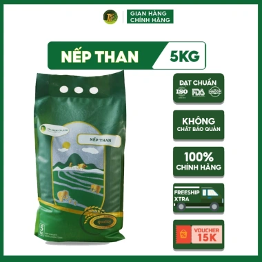 Nếp Than 1kg Túi Hút Chân Không – Ngon cho Xôi, Chè, Bánh Thơm, Giá 39.000 VNĐ