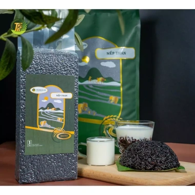 Nếp Than 1kg Túi Hút Chân Không – Ngon cho Xôi, Chè, Bánh Thơm, Giá 39.000 VNĐ