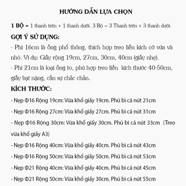 Nẹp treo tranh ống sáo nhựa đa kích thước Treo lịch ảnh nhanh giá chỉ 15.000₫ 10