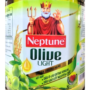 NEPTUNE Bình Olive Light 2 Lít Dầu Ô Liu & Dầu Gạo Lứt Olive Light + Brown Rice HALAL Giá 327k Giảm Giá