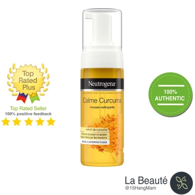 Neutrogena Calme Curcuma Mousse 150ml - Sữa rửa mặt tạo bọt tinh nghệ, chỉ 230k