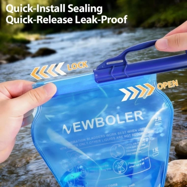 Newboler Túi Bàng Quang Nước Gập 1-3L Cho Xe Đạp, Leo Núi, Chạy Đường Dài Thể Thao Ngoài Trời 4 Newboler Túi Bàng Quang Nước Gập 1-3L Cho Xe Đạp, Leo Núi, Chạy Đường Dài Thể Thao Ngoài Trời 4