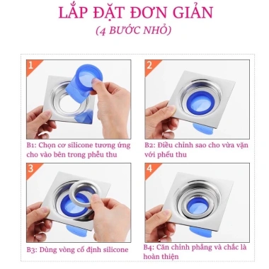 Ngăn mùi thoát sàn silicon dẻo, kháng mùi, giá sỉ 10.000₫ – Chống rò rỉ, dễ lắp 3