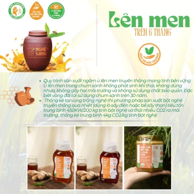 Nghệ tươi mật ong ủ chum sành 500ml - giàu Curcumin xương khớp giảm giá 195k 5