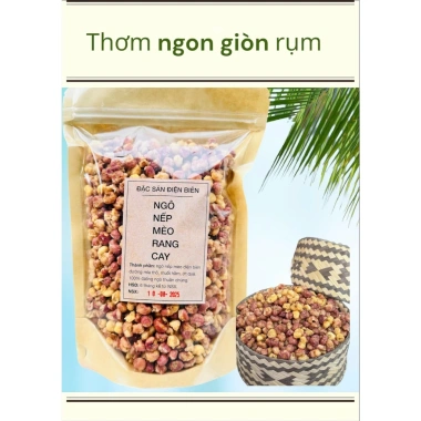 Ngô nếp nương rang giòn 500g Đặc sản Điện Biên, Ngô nếp tím thơm ngon, giòn rụm, giá chỉ 75.000 VNĐ 3