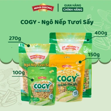 Ngô nếp tươi sấy Cogy Minh Dương Food – Giá 25.000₫, giòn ngon, giàu dinh dưỡng, 400g‑100g 6