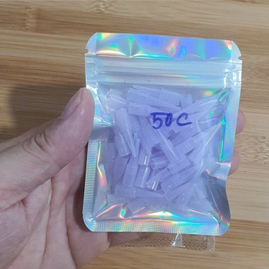 Ngòi máy phun xăm Giantsun KIM 1 màu tím có lỗ thông khí - Túi 100 Ngòi - Giá chỉ 35.000₫
