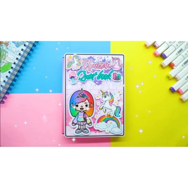 Ngôi nhà bé Unicorn House Quiet Book: Ngựa giấy, Búp bê giấy Tocaboca, Giá chỉ 89.000₫
