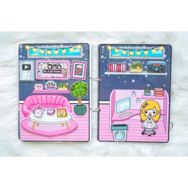 Ngôi nhà BLACKPINK cho bé gái - Đồ chơi giấy búp bê cô tiên xanh, giá 99.000 VND